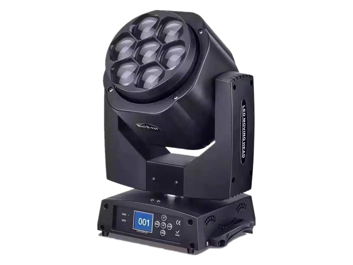 7颗小蜂眼Led摇头染色灯